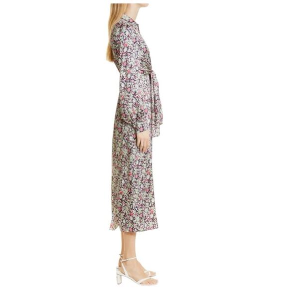 Cinq a Sept Long Sleeve Floral Midi Dress NWT - Picture 6 of 12